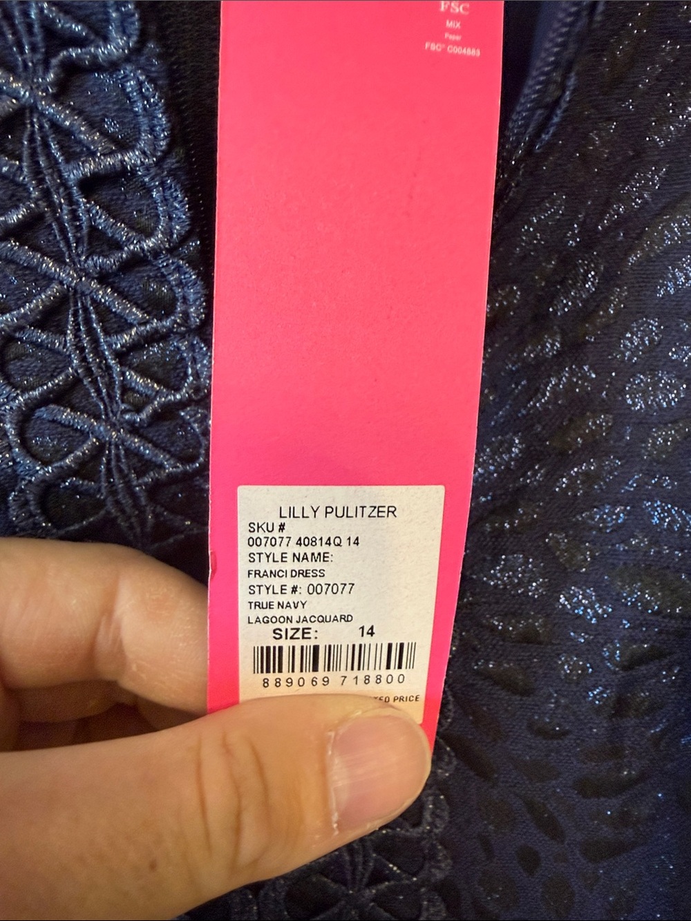 Navy Franci Dress. BNWT. - Picture 2 of 3